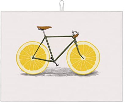 Geschirr Trocknen Matte Für Küche Saugfähig Orange Fahrrad Theke Trocknen Pad Drainer Rack Pad Mikrofaser Trocknen Pad Schnell Trocken Geschirr Rack Matte Für Rack Waschbecken Eine Größe