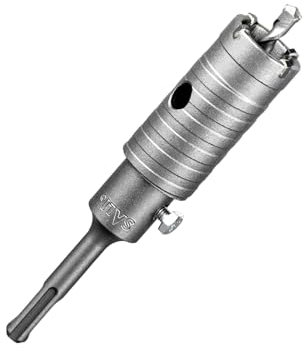 SALI Carbide Hole Saw Drill Bit 35mm with 110mm SDS Plus Adapter, Tungsten Carbide Teeth Cement Hole Saw for Concrete Cement Brick Wall Stone