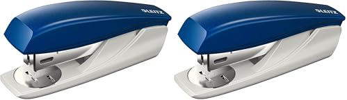 Leitz Stapler, 25 Sheet Capacity, Blue, Ergonomic Metal Body, Includes Staples, NeXXt Range, 55010035 (Pack of 2)
