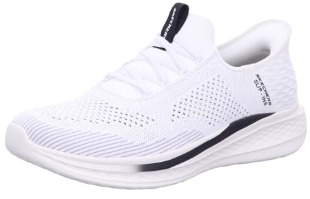 Skechers Slade-Quinto-Manos Libres sin Cordones, Mocasín Hombre, White, 42 EU