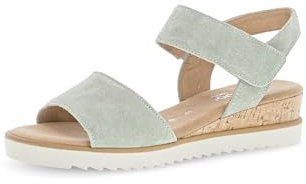 Gabor Damen Keilsandalen, Frauen Sandalen,Moderate Mehrweite (G),Keilsandaletten,Keilabsatz,Wedge-Heel,bequem,Pino (Kork/Creme),38 EU / 5 UK