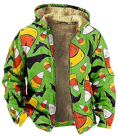 KONG JIMFAN Puffer Jacke Herren Leichte Regenjacke Herren Jacke Übergangsjacke Daunenjacke Übergangsjacke Männer Herren Strickjacke Pink Hoodie Cargojacke Herren Jacke Frühling(Green,L)