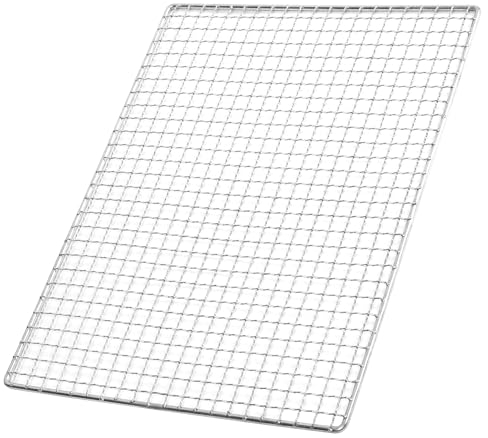 The Fellie BBQ Grill Grate, Outdoor Barbecue Replacement Iron Net, Wire Rack Cooking Mesh, Camping Picnic Tool, for Works on Smoker, Pellet, Gas and Charcoal Grill(60 * 40cm)