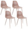 Kick Collection 4er Set Gartenstuhl Nero - Rosa - Modern und Hochwertig - Hochwertige Materialien - Erhältlich in vielen Farben