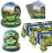 Birthday Dinosaur Decorations - Dinosaur Tableware Set for Kids' Parties Including Plates, Napkins, and Tablecloth, Serves 40