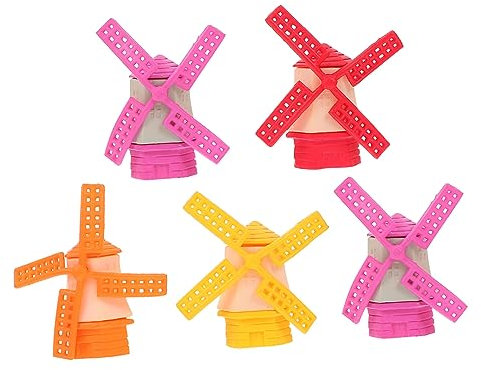 BCOATH 5stücke Windmühle-kunststoffornamente Als Heim Und Schreibtischdekoration Zarte Tischdekorationen Für Haus Büro Und Schrank Umweltfreundliches Kunststoffhandwerk