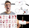 ZELAITE Lot de 30 paires de ciseaux sanglants, hache, couteau dans la tête, kit de maquillage d'Halloween, costume de zombie, costume effrayant, costume d'horreur (C)