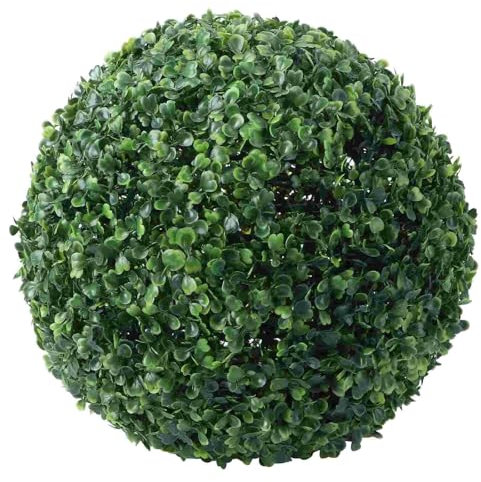 XUCZHAI Ball Topiary Künstliche Bälle Gras Buchsbaum Hängen Faux Dekorative Outdoor Ornament Simulierte Grün(23x23cm)