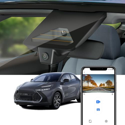 Fitcamx Dashcam 4K Kompatibel mit Toyota C-HR 2024 2025, OEM Autokamera 2160P UHD Video, WiFi & APP, G-Sensor, Loop-Aufnahm, Night Vision, WDR Dash Camera Auto, Plug & Play, mit 64GB Karte
