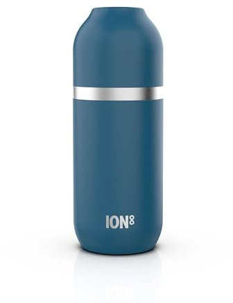 ION8 Gourde Isotherme ThermoShield pour Boissons Chaudes ou Froides, Grande Tasse Isotherme, Capacité de 2 Tasses, Bouchon Magnétique et Base Souple - Élégant et Écologique, Bleu Sarcelle Profond