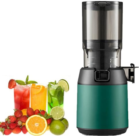 JMOZHCD Slow Juicer Masticating Juicer, Cold Press Juicer With Quiet Motor & Reverse Function For Fresh Healthy Fruits And Vegetables Juice (Green)