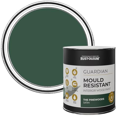 Rust-Oleum Green Guardian Mould Resistant Interior Wood Paint in Satin Finish - The Pinewoods 750ml