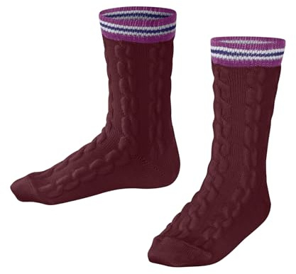 FALKE Unisex Kinder Preppy Cable Socken Wolle atmungsaktiv klimaregulierend | mit winterlichem Zopfstrickmuster