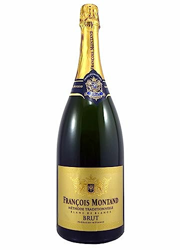 Francois Montand Sekt Magnum - Traditionelle Methode - Blanc de Blancs Brut Trocken Wein - Frankreich (1 x 1.5L) (Packung mit 6)