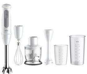 Braun MQ50220M MultiQuick 5 Stabmixer, starker Motor, 2 Geschwindigkeiten, Spritzschutz-System, angenehm zu bedienen, weiß