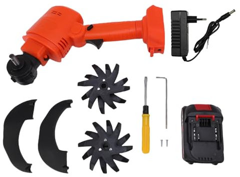 Akku-Grubber mit 1500 MAh, Lithium-Ionen-Akku Im Lieferumfang Enthalten, Batteriebetriebener Gartengrubber, Mini-Grubber Zum Jäten (EU-Stecker 100-240V)