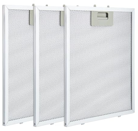 OMIGA Cooker Hood Filter 3 Pcs Kitchen Extractor Fan Filters Replacement 320 x 260mm 5-Layer Aluminum Mesh Filter Extractor Fan for Many Leading Brand