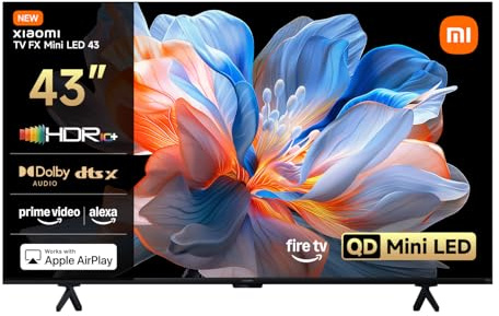 XIAOMI TV FX Mini LED 43 inch（101cm, QD-Mini LED Smart TV, 4K UHD, Fire TV, HDR10+, MEMC, DTS:X, Airplay 2, HDMI, Filmmaker Mode, Voice Control with Alexa