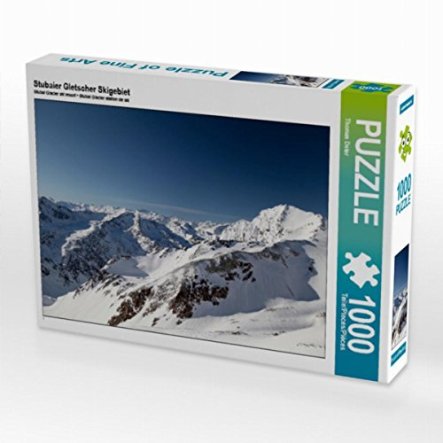 CALVENDO Puzzle Stubaier Gletscher Skigebiet | 1000 Teile Lege-Größe 64 x 48 cm Foto-Puzzle für glückliche Stunden