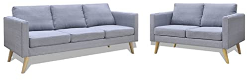 vidaXL Sofa Polstersofa 5-Sitzer Stoffsofa Loungesofa Couch Holz Sitzmöbel Möbel