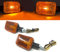 Alchemy Parts Motorrad 21W Blinker - Paar - Schwarz mit Gelbe Gläser