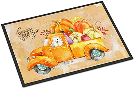 Caroline's Treasures CK2622JMAT Fußmatte, japanischer Spitz, für drinnen oder draußen, 61 x 91,4 cm, Mehrfarbig