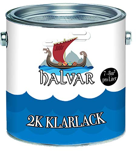 Halvar skandinavischer 2-K Klarlack mit Härter im SET glänzend transparent 5:1 (1 kg)