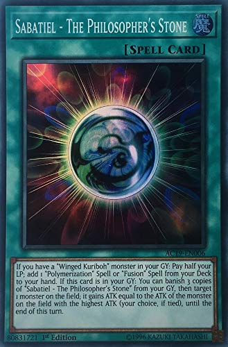 Yu-Gi-Oh! - Sabatiel - Der Stein der Weisen - AC19-EN006 - Super Rare - 1. Auflage - Adventskalender 2019