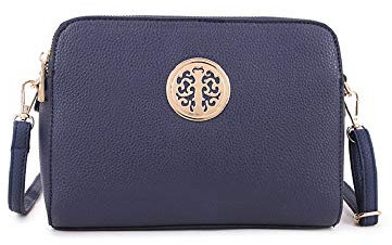Damen Long & Son Medium Schulter & Crossbody Handtaschen D1585-1, navy, Einheitsgröße