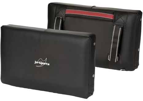 Ju-Sports Doppelhand Schlagpolster Kampfsport 1 STK I Große Pratze aus Kunstleder I Ideal zum Trainieren von Kicks I 3 Klettschlaufen I 48 x 28 x 8cm