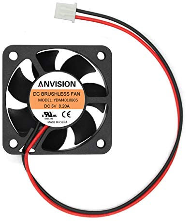 ANVISION 40mm x 10mm DC 5V Brushless Cooling Fan, Dual Ball Bearing, 2-Pin
