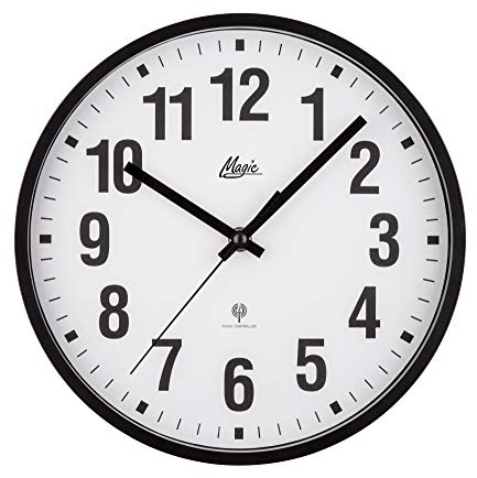 Atlanta Funkwanduhr Küchenuhr Funkgesteuert 26 cm Schwarz - 4505/7 M