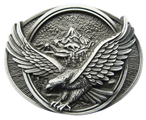 Gürtelschnalle im Vintage-Stil, Motiv: Wildlife Adler im Flugzeug