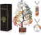 YATSKIA Ciondolo a forma di albero della vita con sette chakra, con cristalli e pietra per la guarigione dell'energia, per il Feng Shui, Bonsai, Buddha, accessori da cucina, ufficio
