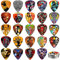 Plektrum 24 Stück,Guitar Picks 0.46/0.71/0.96/1.20mm 4 Verschiedene Stärke Zelluloid Gitarren Plektren,Gitarren Plectrum für Akustikgitarre, E-Guitar, Bass,Ukulele (Mix-1)
