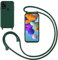 GoodcAcy Handykette Handyhülle für Samsung Galaxy A21S,Smartphone Necklace Hülle mit Band Schutzhülle mit Kette zum umhängen Halskette Flüssig Silikon Case für Samsung Galaxy A21S,Grün