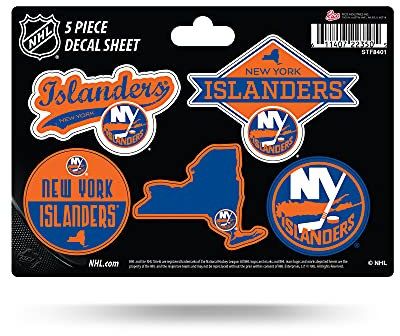 Rico Industries NHL New York Islanders Aufkleber, gestanzt, 5 Stück