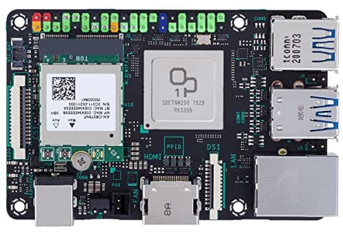 ASUS Tinker Board 2 Single-Board-Computer (6-Kern RK3399 System on a Chip (SoC), Arm Mali-T860 GPU, Dual-Display-Unterstützung, 3x USB 3.2 Gen 1 Typ-A, 1x USB 3.2 Gen 1 Typ-C)