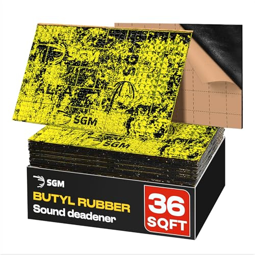 SGM Gold 80mil 36 sqft Car Sound deadening Mat, Audio Noise Insulation, Automotive Sound Deadener