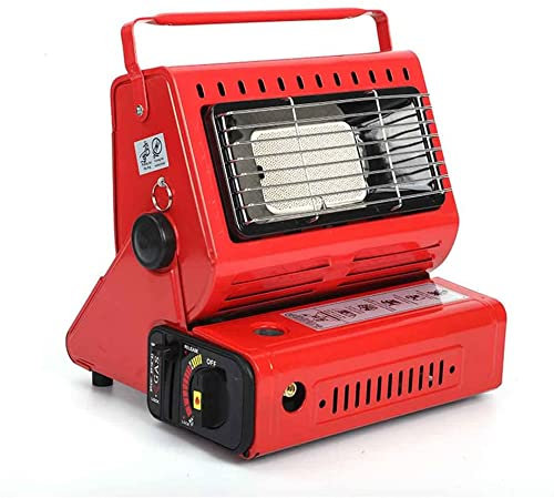 LGWG 1.3KW Tragbare Gasheizung Für Outdoor Zeltheizung,Klein Campingküche Outdoor Gasstrahler Heizung Picknick Kocher, Winter Mobiles Gas Heizgerät Für Camping Angeln Wandern Caravan Zelt-Black