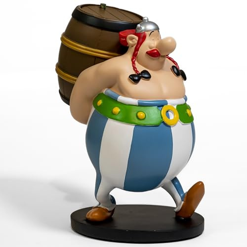 Plastoy Astérix Figur Obélix und sein Fass - Harz - 19 cm