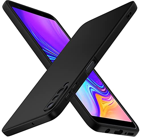 iVoler Cover in Silicone per Samsung Galaxy A7 2018 con Protezione della Fotocamera, Ultra Sottile Custodia in TPU Morbida Anti-Graffio Antiurto Protettiva Case, Nero