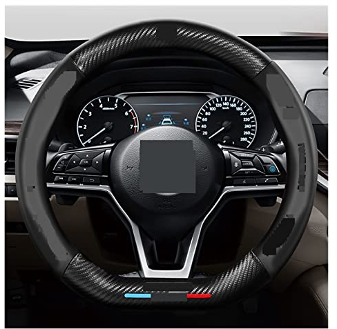 Lenkradbezug Auto Lenkradabdeckung Für Nissan Für Qashqai Für Juke J10 J11 Für X-Trail T32 T31 Für Kicks Für Tiida Für Pathfinder Für Murano Lenkradabdeckung (Farbe : D type black)