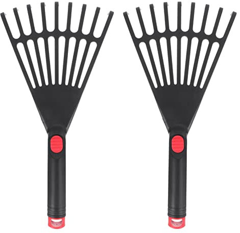 Rateau A Feuilles Plastique 2 Pièces Jardinage Râteaux à Gazon Râteau à Main Labour Râteaux à Gazon Râteaux Agricoles pour La Maison