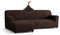 PAULATO - Bezug für Sofas mit linker Halbinsel, Sofabezug Ecksofa L Form Stretch Mikrofaser, kratzfestes und maschinenwaschbares Gewebe, WavyTech-Technologie, Made in Italy - Braun
