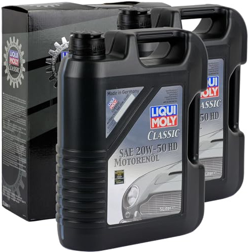 Liqui Moly 2x 1129 Motoröl (10 L) | 2x 1129, Classic Motorenöl SAE 20W-50 Hd