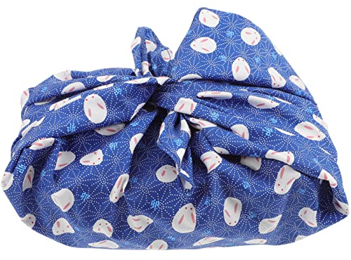 ABOOFAN Furoshiki Japanisches Traditionelles Wickeltuch Kaninchen Bedrucktes Taschentuch Bento Mittagessen Bandana Abdeckbeutel Geschenkbox Verpackungstuch Für Picknick Zu Hause Im Freien