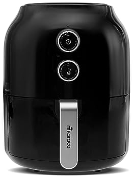 Karaca Multifry Air Fryer for Family 3.5L, Instant & 30-Minute Timer, Non-Stick, Single Drawer - Small Airfryer with 360 Degree Circulation Air Tech & Uses 90% Less Oil, Compact - 1350W