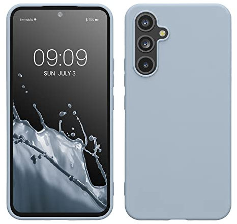 kwmobile Custodia Compatibile con Samsung Galaxy A54 5G Cover - Back Case per Smartphone in Silicone TPU - Protezione Gommata - blu chiaro matt