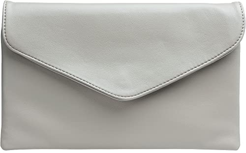 Caspar TA310 Damen Clutch, Farbe:grau, Accessoires:One Size